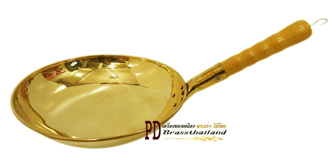 กระทะทองเหลืองก้นแบน Griddle brass-04